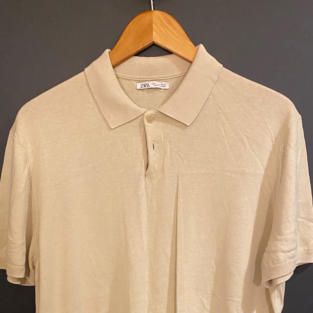 Zara Cream Polo Shirt